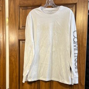 Calvin Klein - White Womens Long Sleeve Shirt Top - Size Medium
